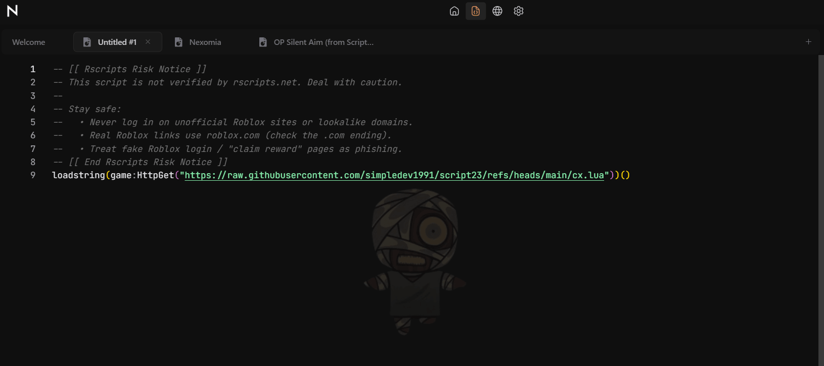 Nexomia interface screenshot