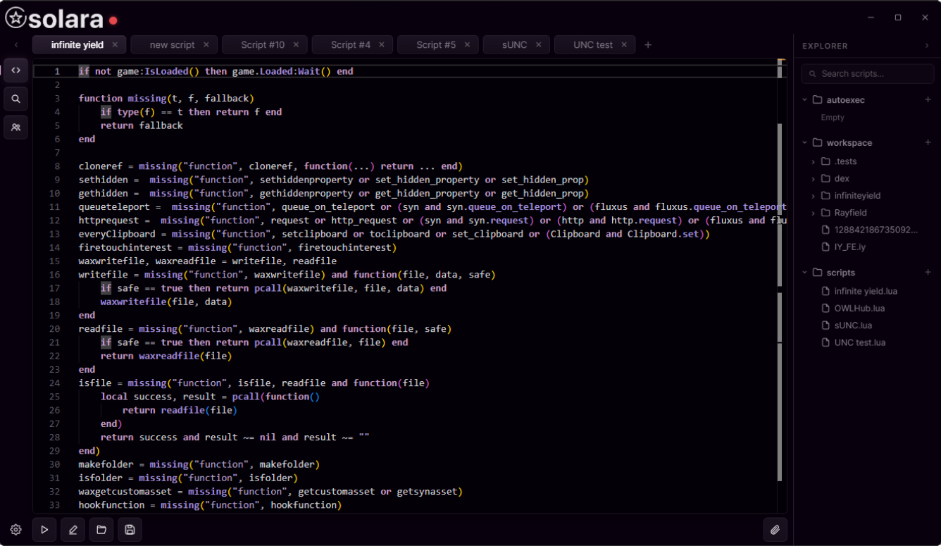 Solara interface screenshot